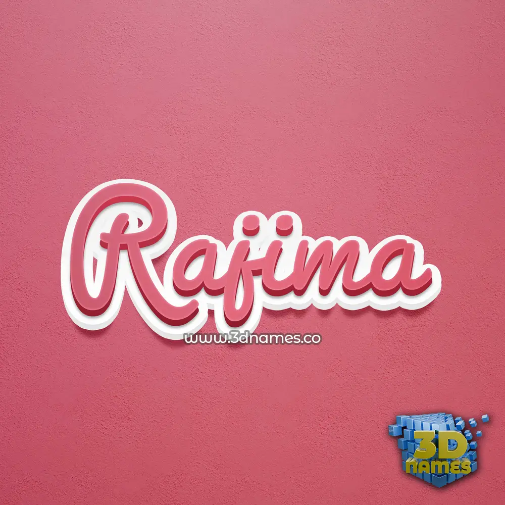 rajima in Red Scribble style - 3D name wallpaper