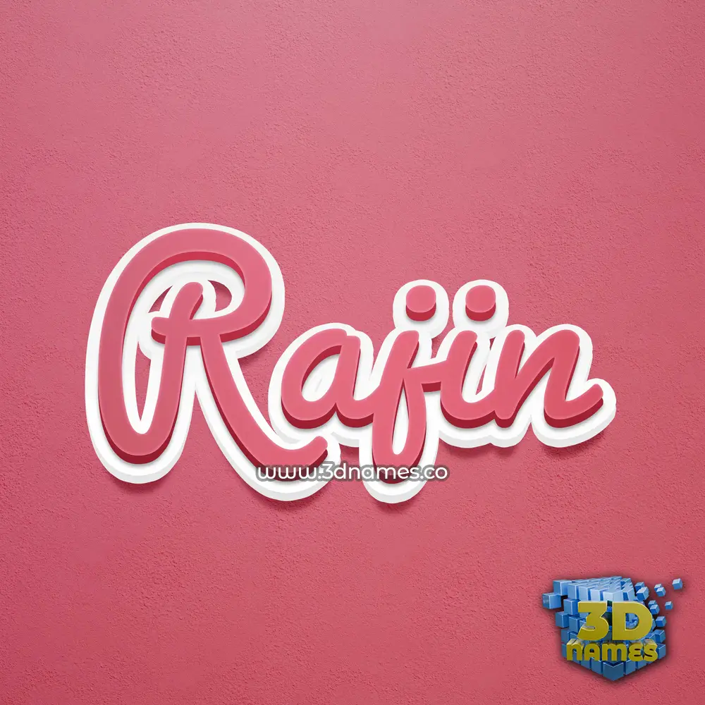 rajin in Red Scribble style - 3D name wallpaper