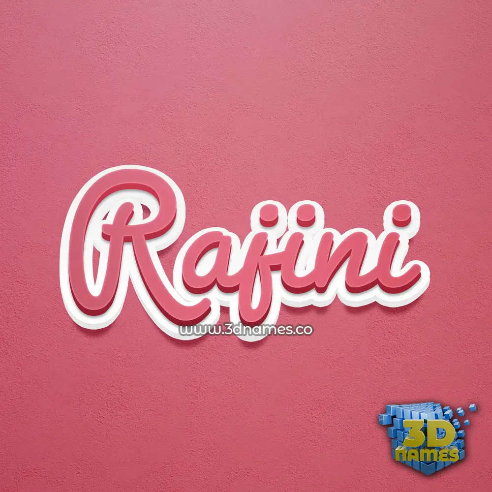 rajini in Red Scribble style - 3D name wallpaper