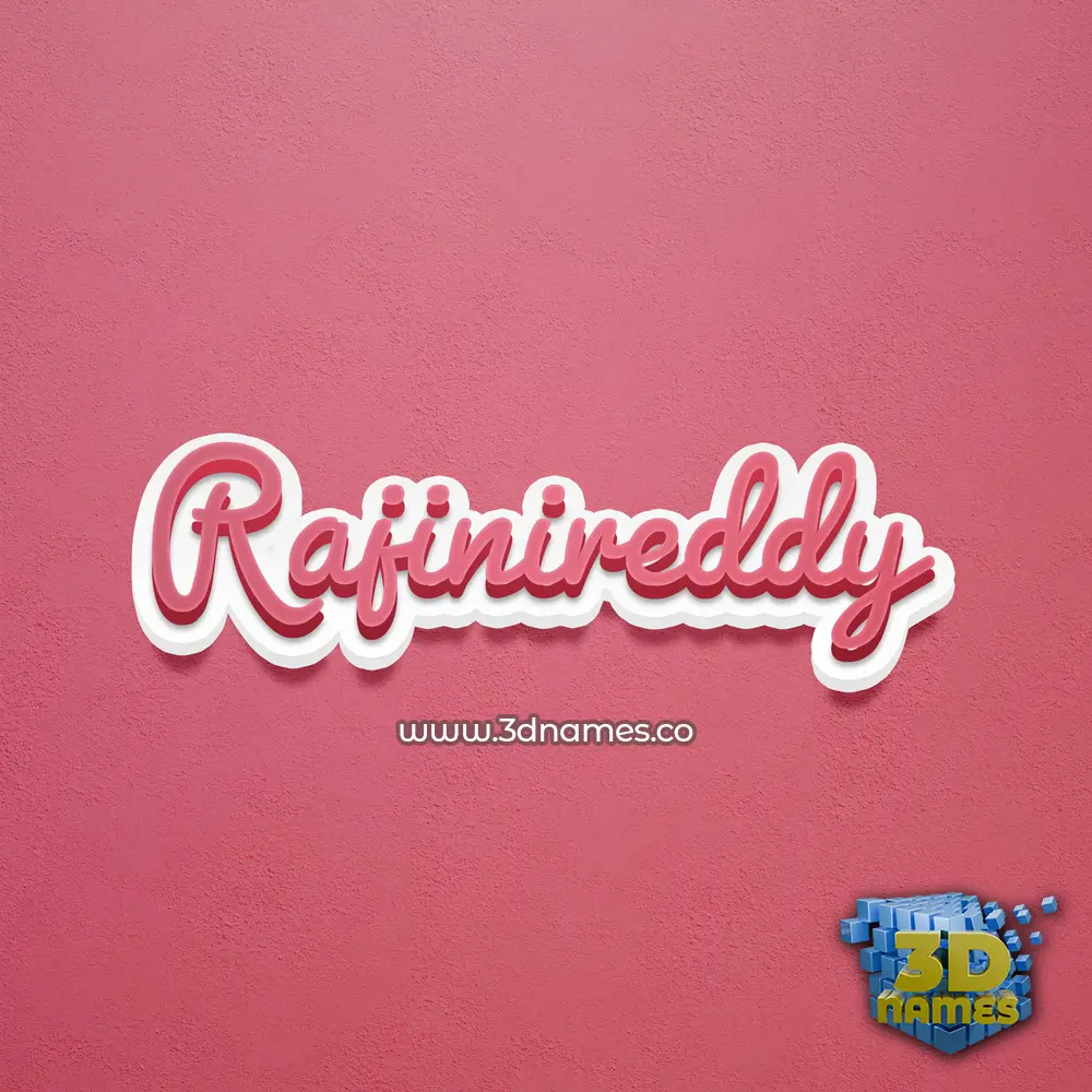 rajinireddy in Red Scribble style - 3D name wallpaper