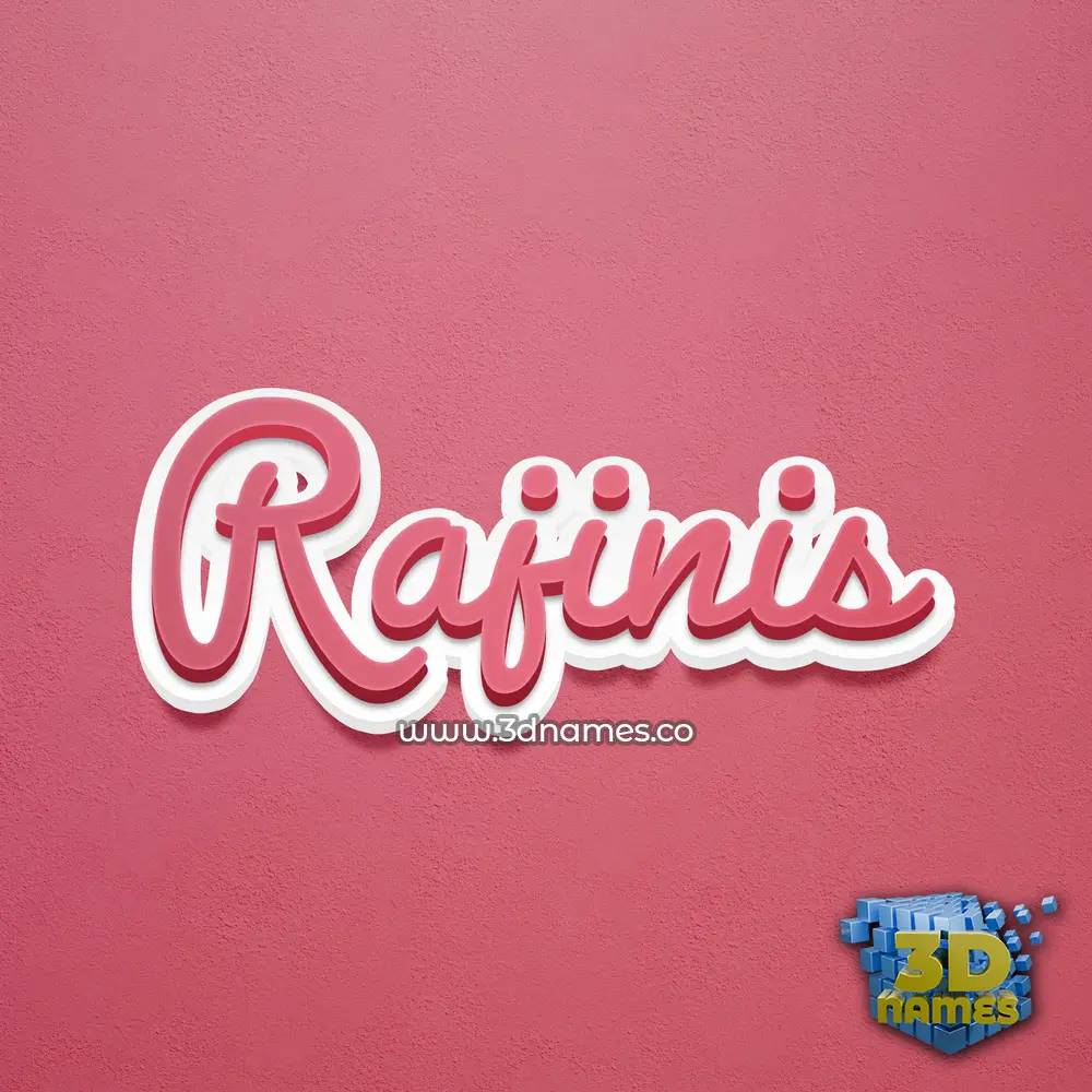 rajinis in Red Scribble style - 3D name wallpaper