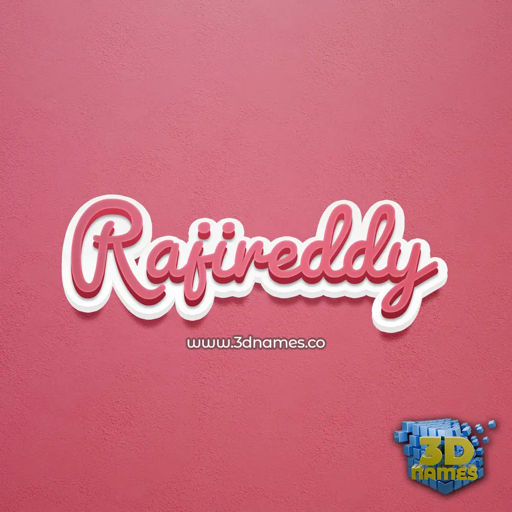 rajireddy in Red Scribble style - 3D name wallpaper
