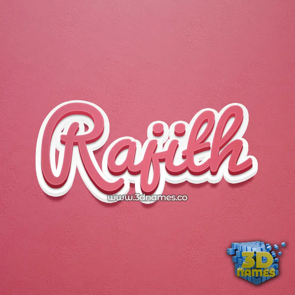 rajith in Red Scribble style - 3D name wallpaper