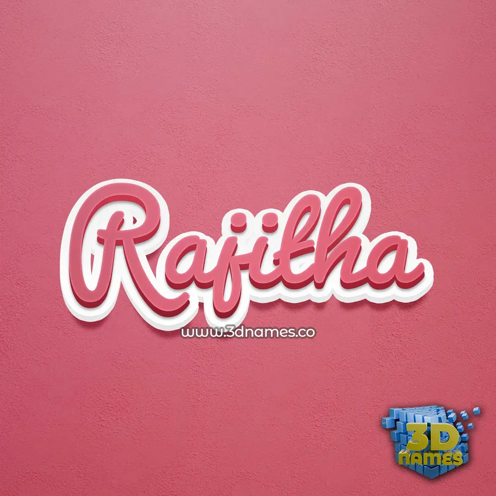 rajitha in Red Scribble style - 3D name wallpaper