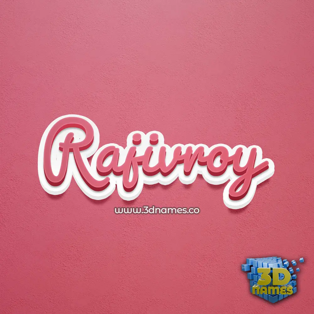 rajivroy in Red Scribble style - 3D name wallpaper