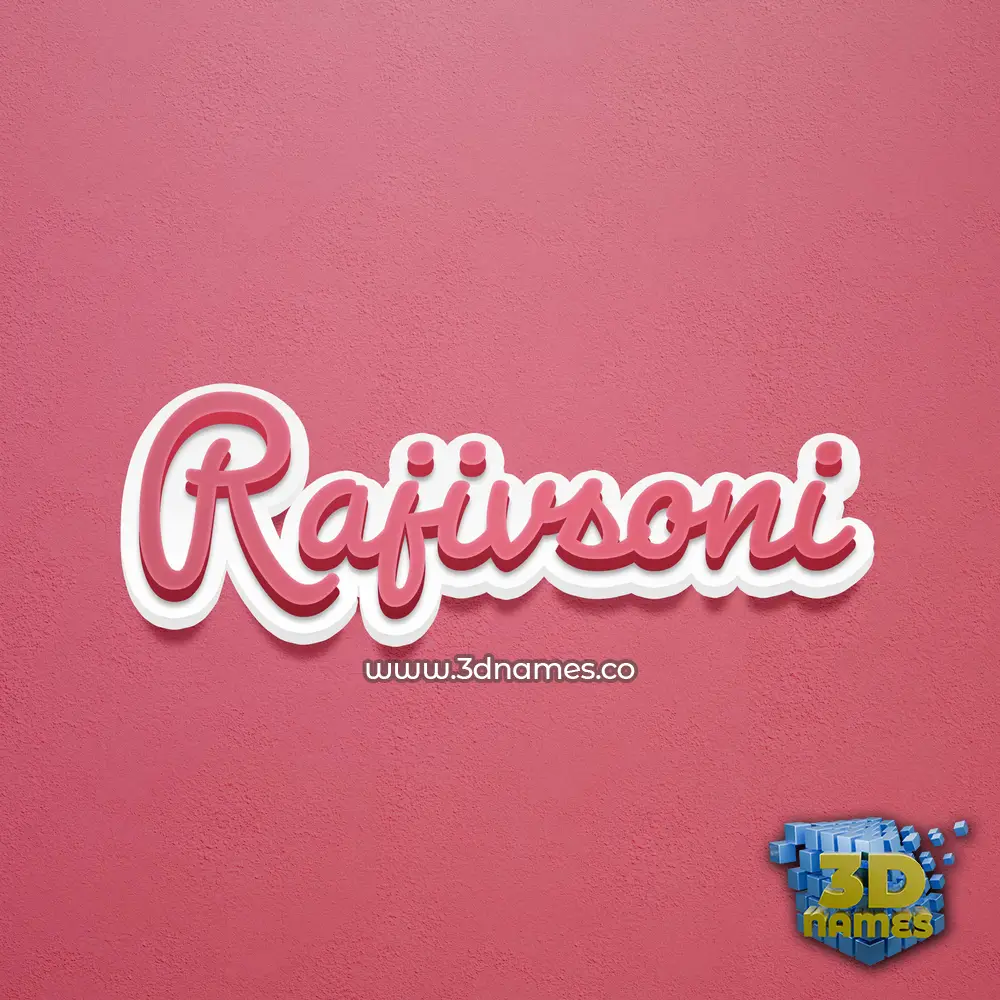 rajivsoni in Red Scribble style - 3D name wallpaper
