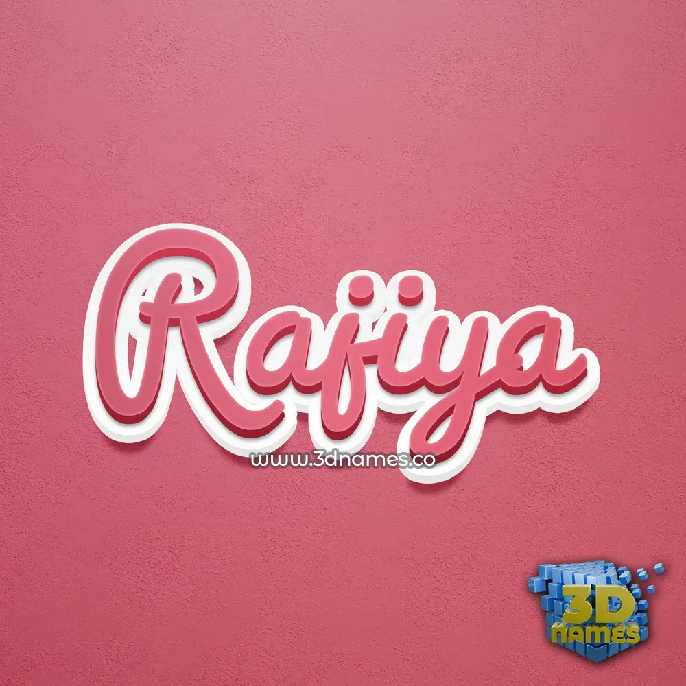 rajiya in Red Scribble style - 3D name wallpaper