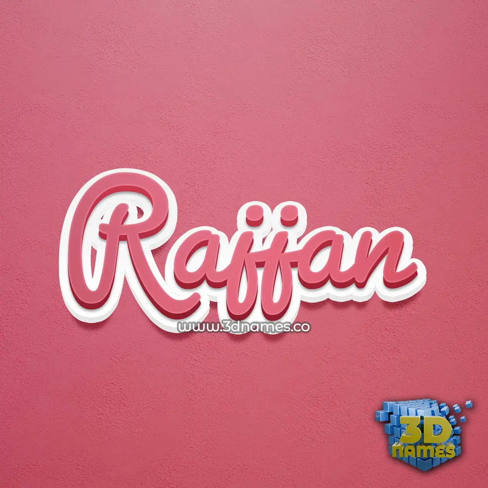 rajjan in Red Scribble style - 3D name wallpaper