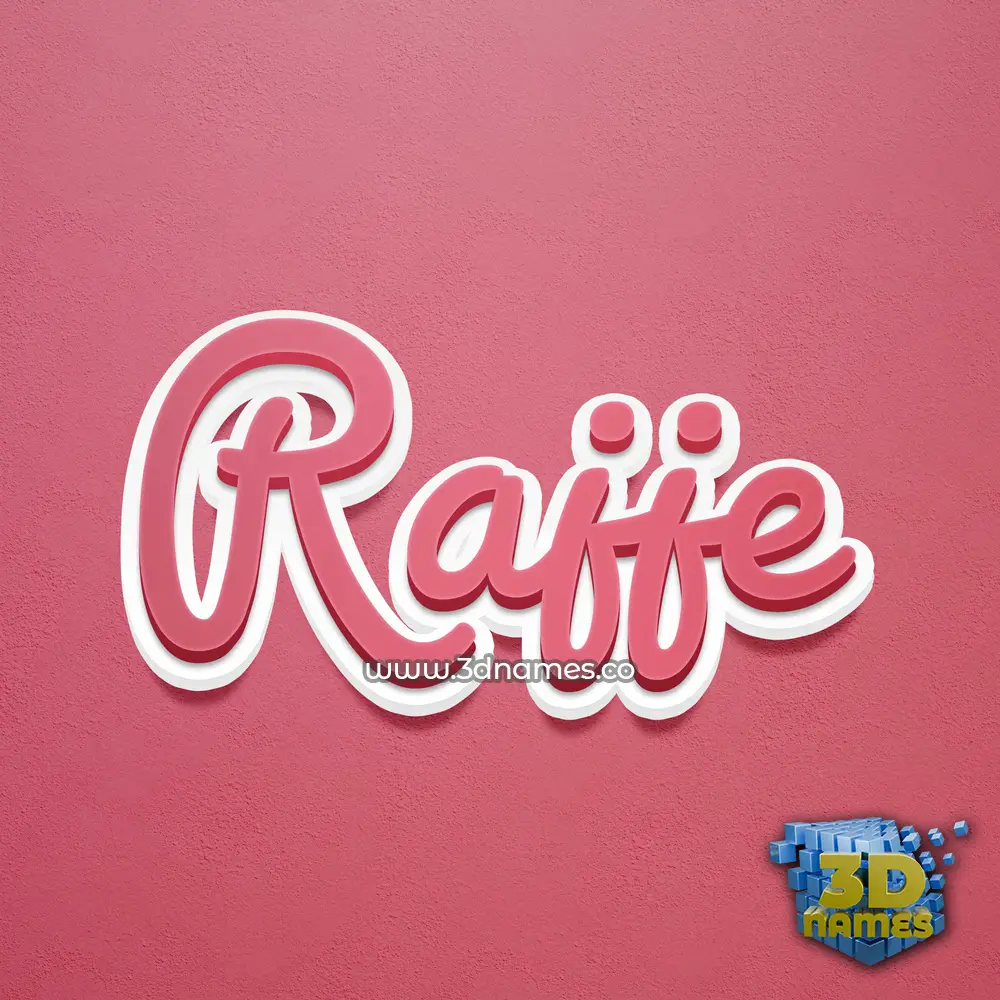 rajje in Red Scribble style - 3D name wallpaper