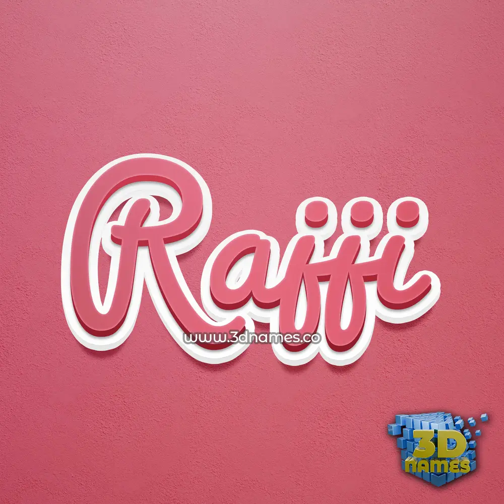 rajji in Red Scribble style - 3D name wallpaper