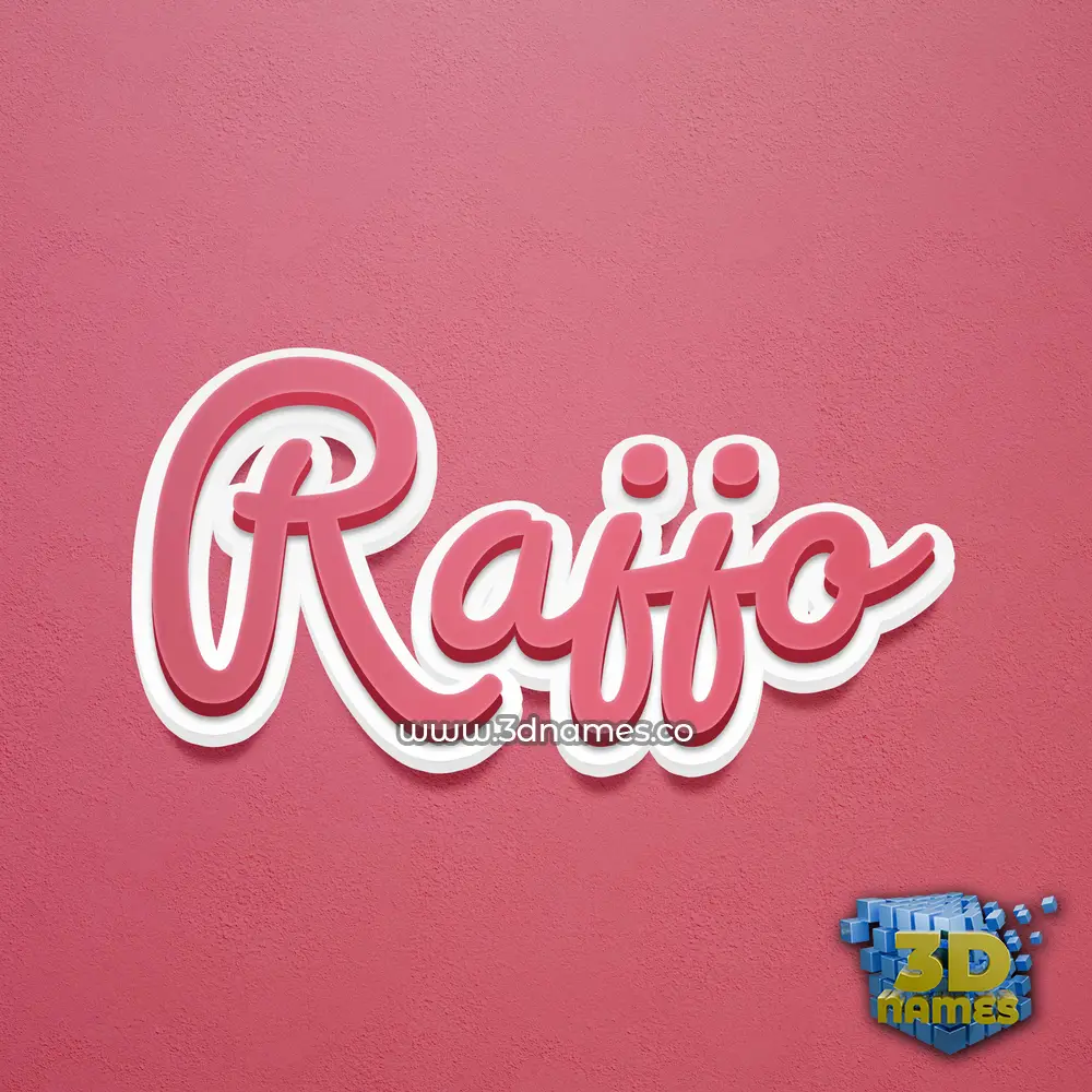 rajjo in Red Scribble style - 3D name wallpaper