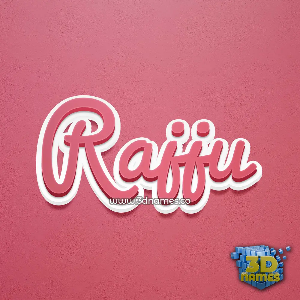 rajju in Red Scribble style - 3D name wallpaper