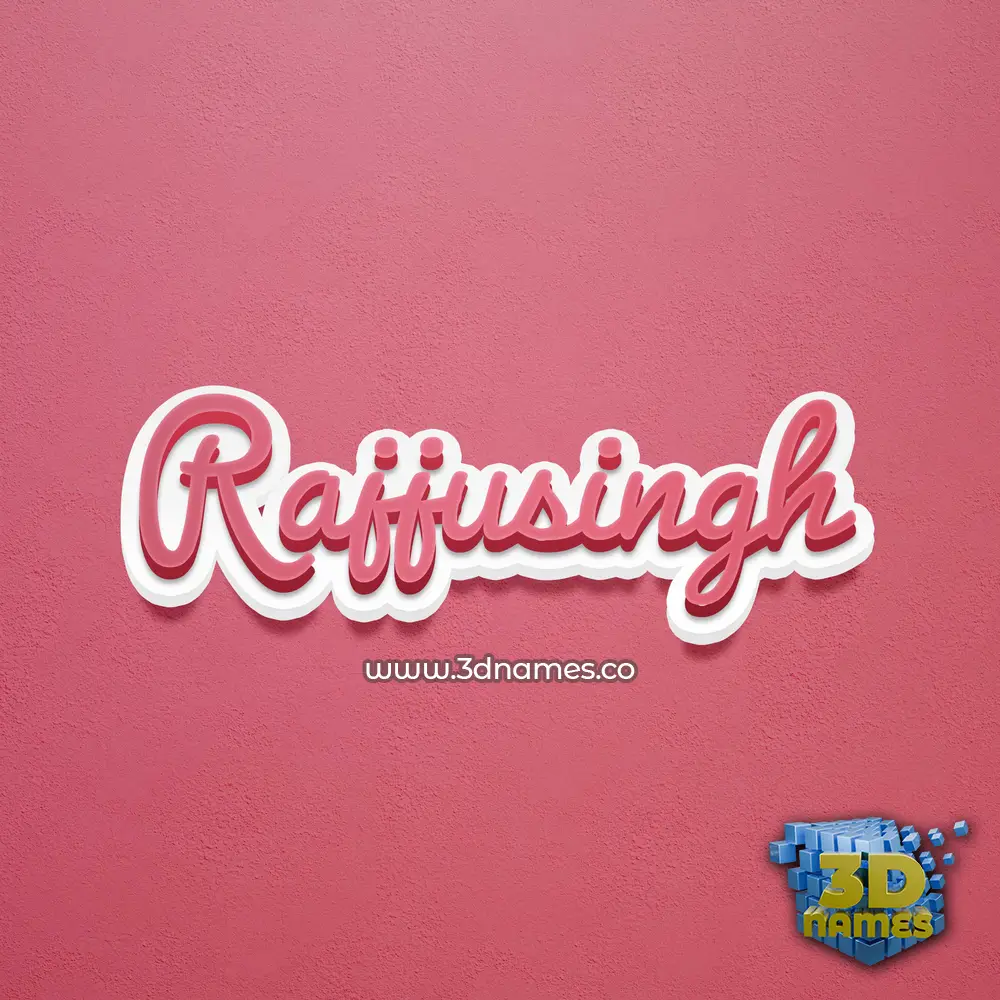 rajjusingh in Red Scribble style - 3D name wallpaper
