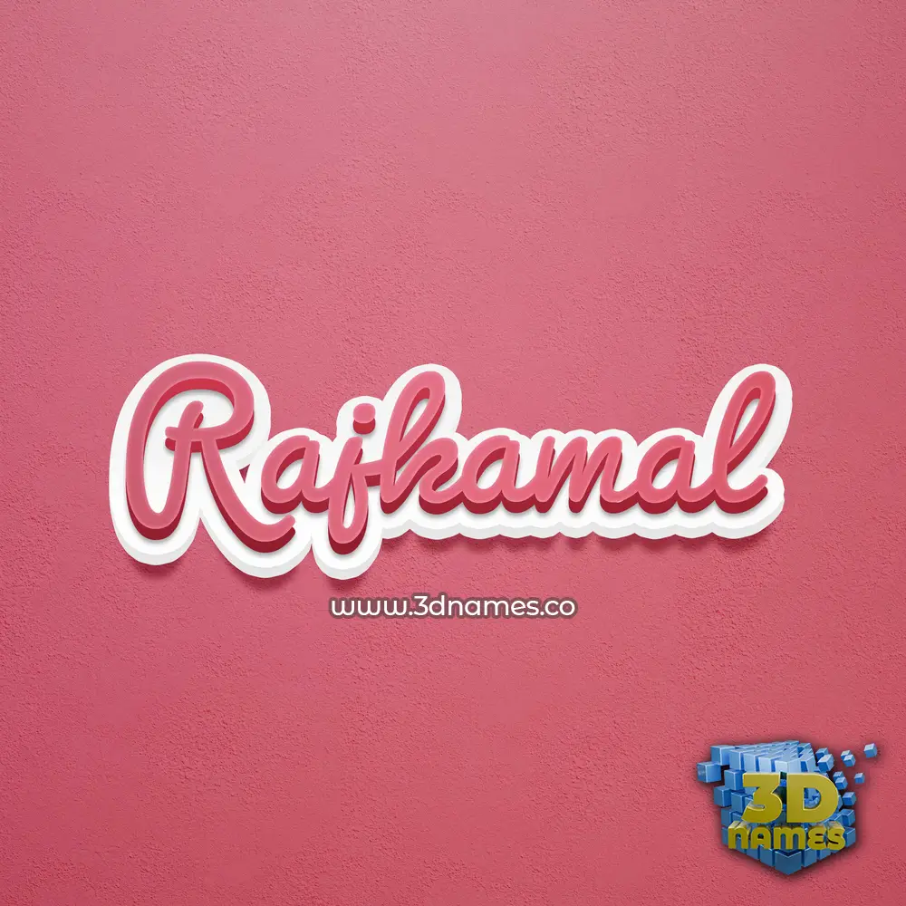 rajkamal in Red Scribble style - 3D name wallpaper