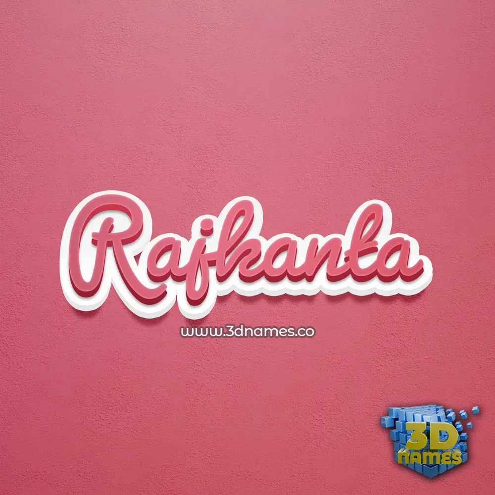 rajkanta in Red Scribble style - 3D name wallpaper