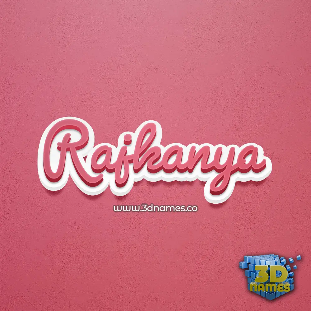 rajkanya in Red Scribble style - 3D name wallpaper