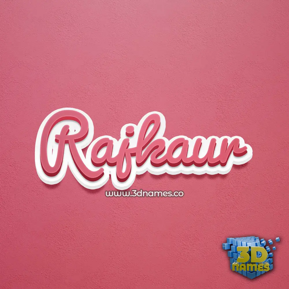 rajkaur in Red Scribble style - 3D name wallpaper