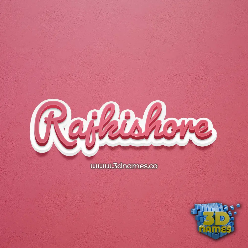 rajkishore in Red Scribble style - 3D name wallpaper