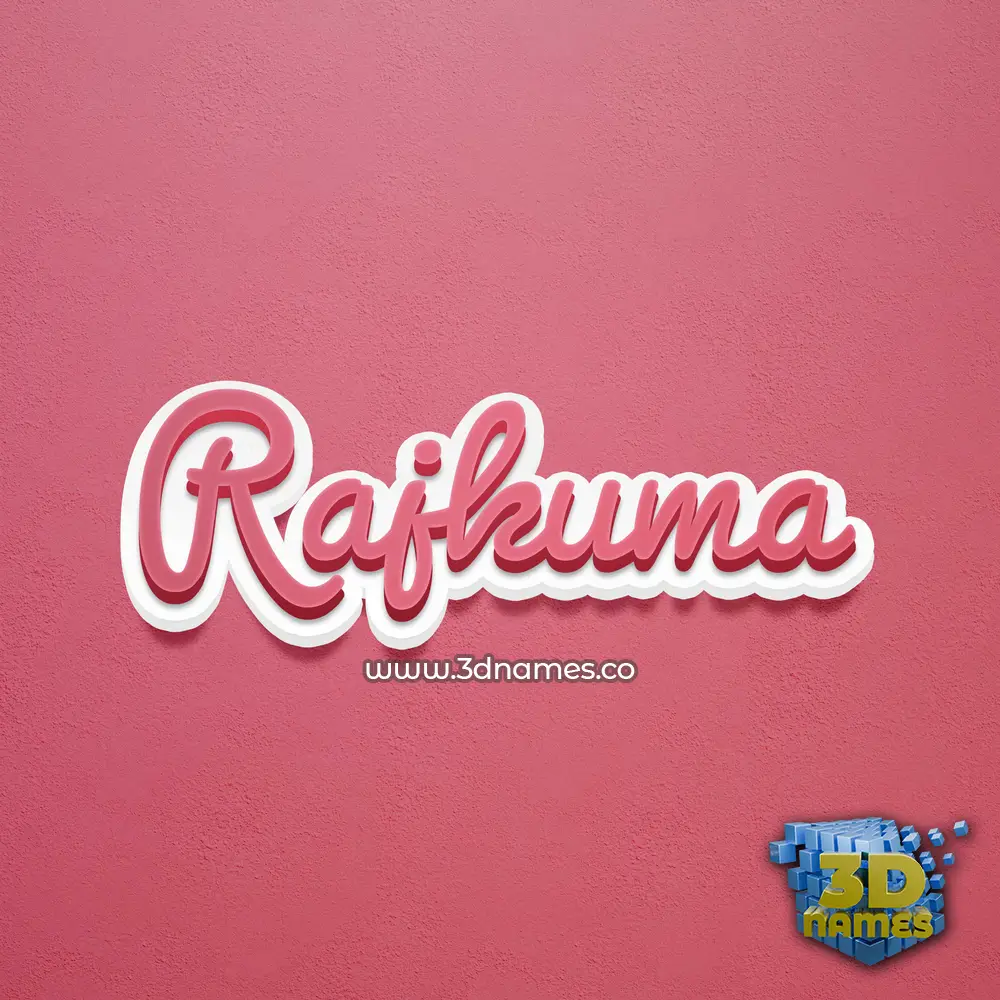 rajkuma in Red Scribble style - 3D name wallpaper