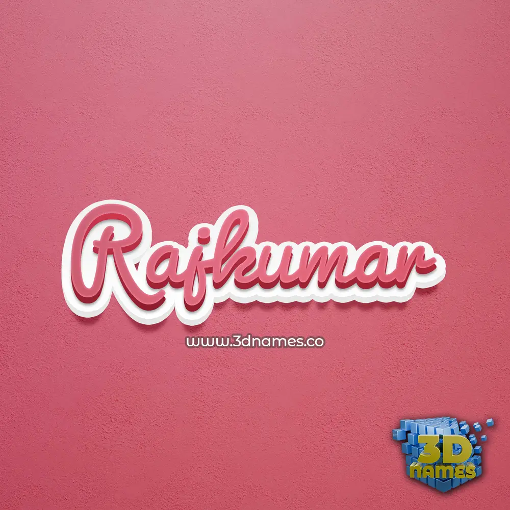 rajkumar in Red Scribble style - 3D name wallpaper