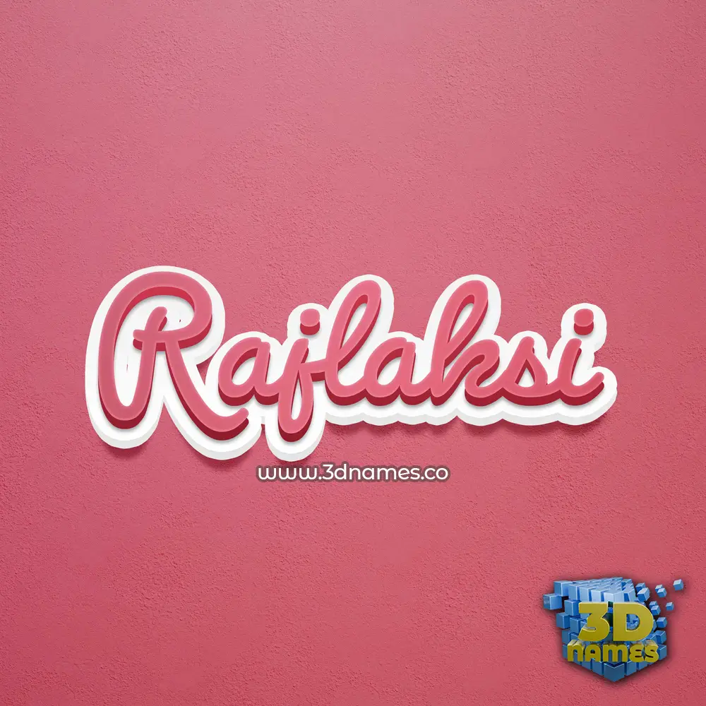 rajlaksi in Red Scribble style - 3D name wallpaper