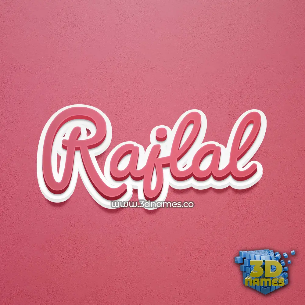 rajlal in Red Scribble style - 3D name wallpaper