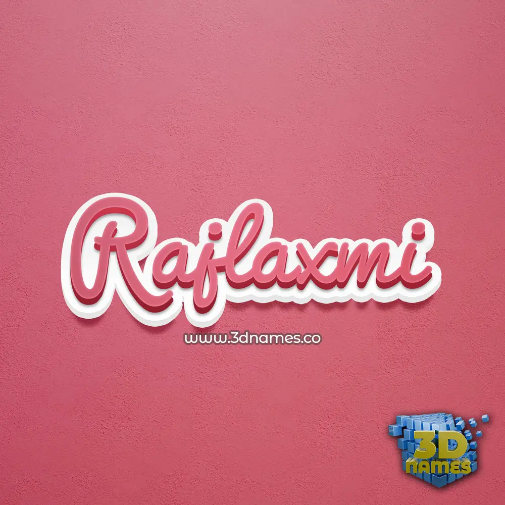 rajlaxmi in Red Scribble style - 3D name wallpaper