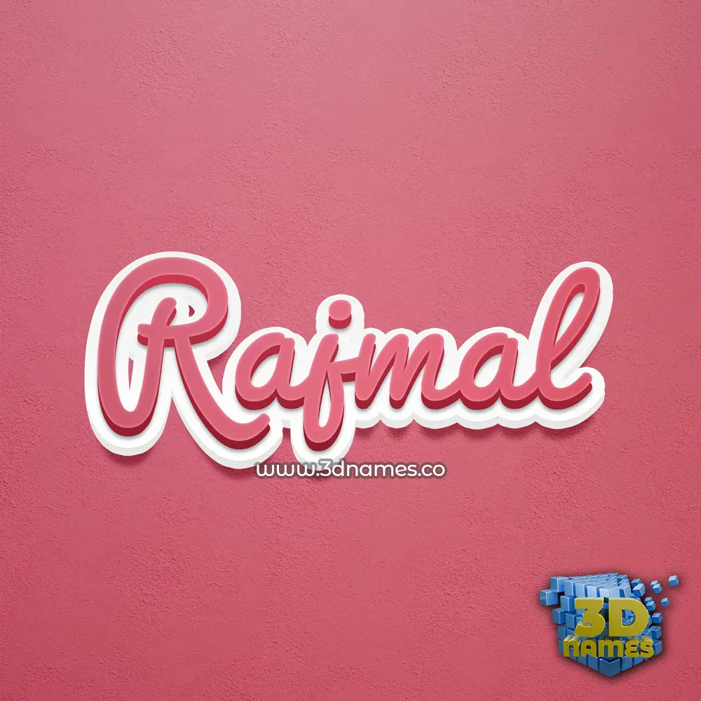 rajmal in Red Scribble style - 3D name wallpaper