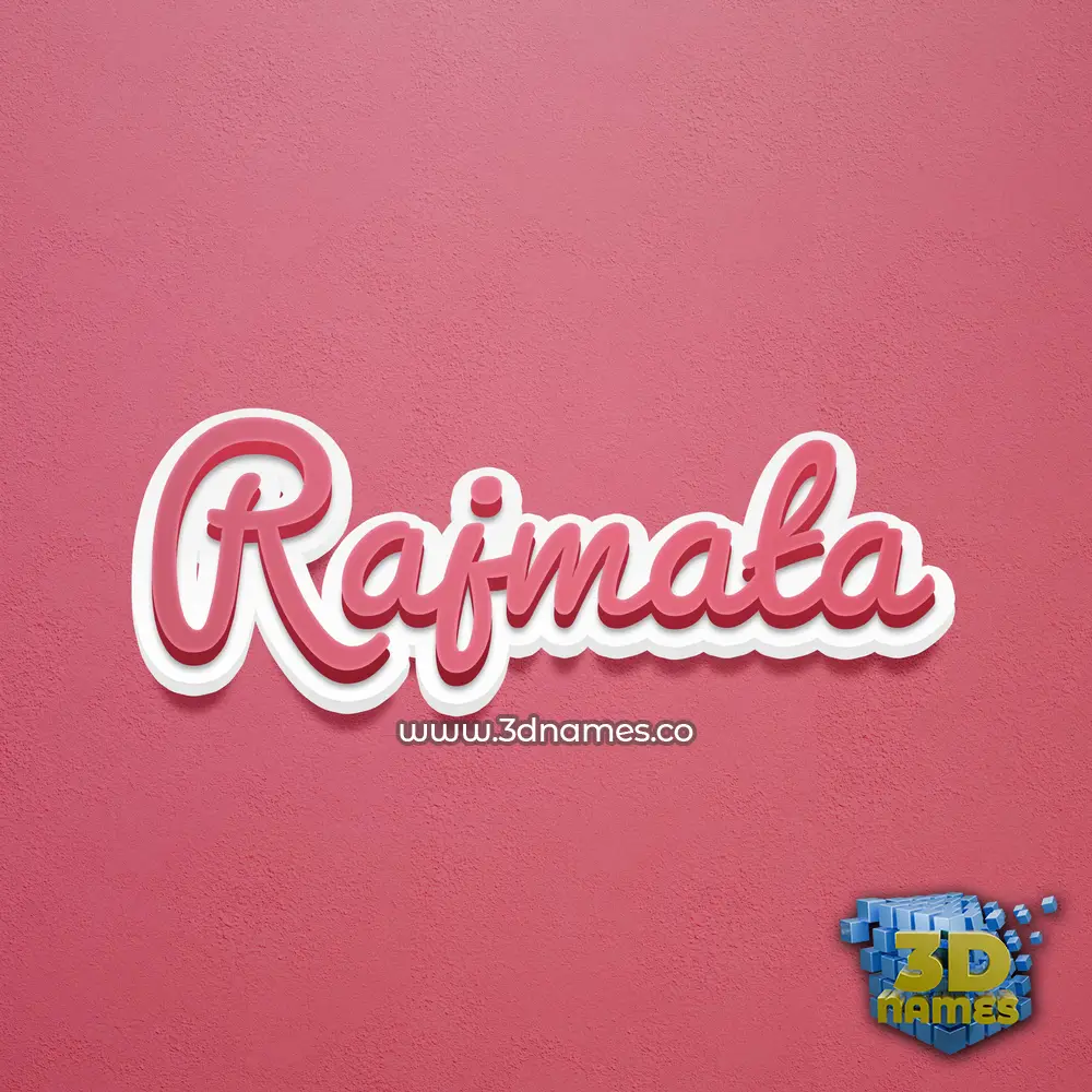 rajmata in Red Scribble style - 3D name wallpaper