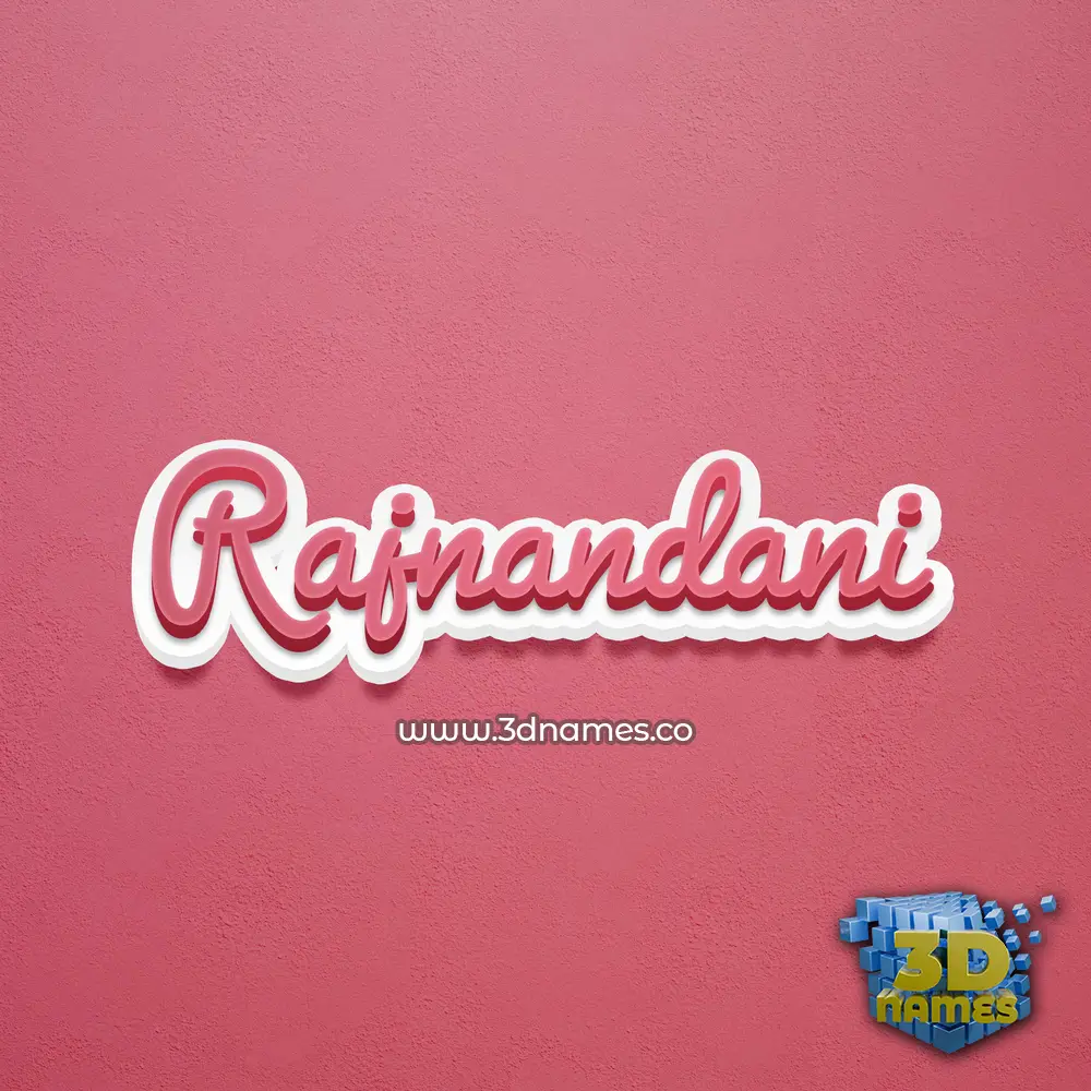rajnandani in Red Scribble style - 3D name wallpaper