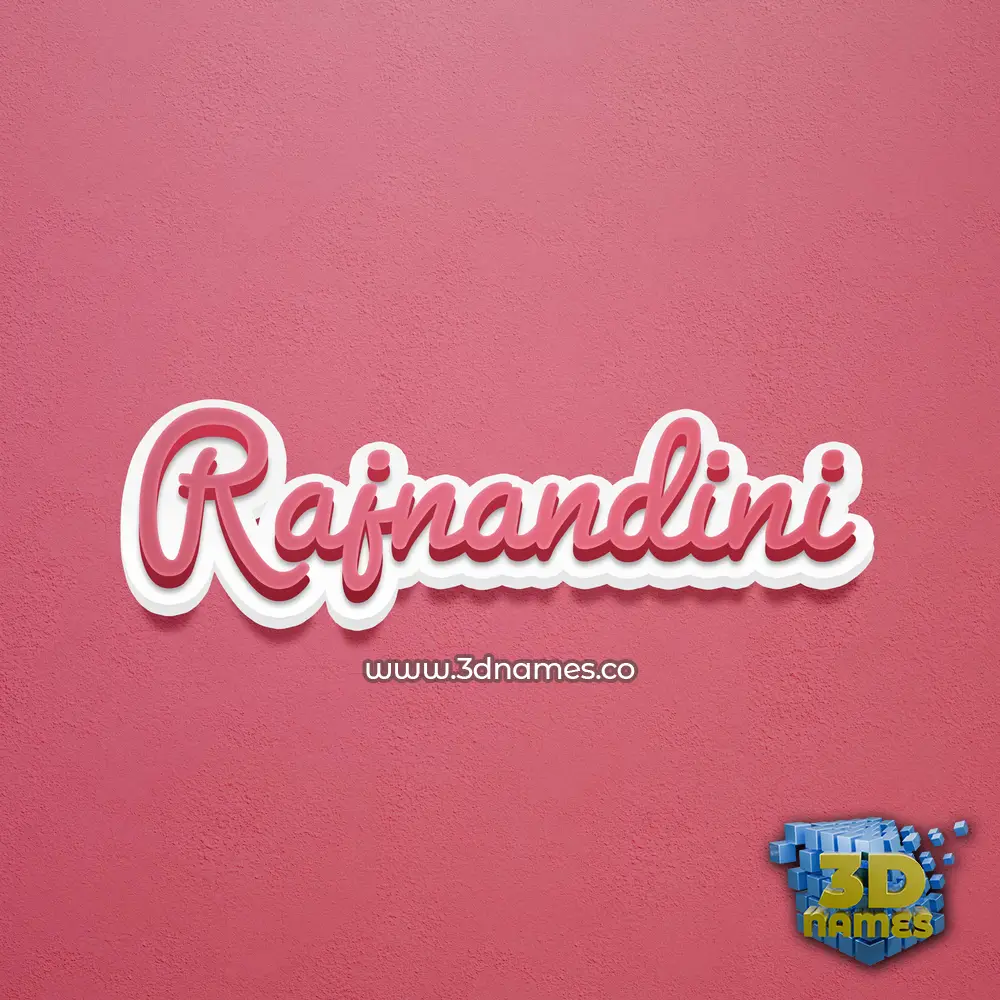 rajnandini in Red Scribble style - 3D name wallpaper