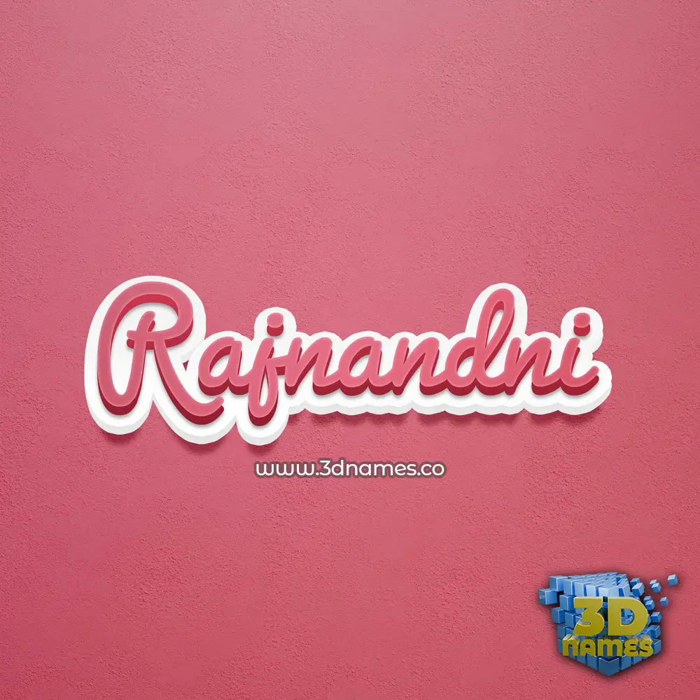 rajnandni in Red Scribble style - 3D name wallpaper