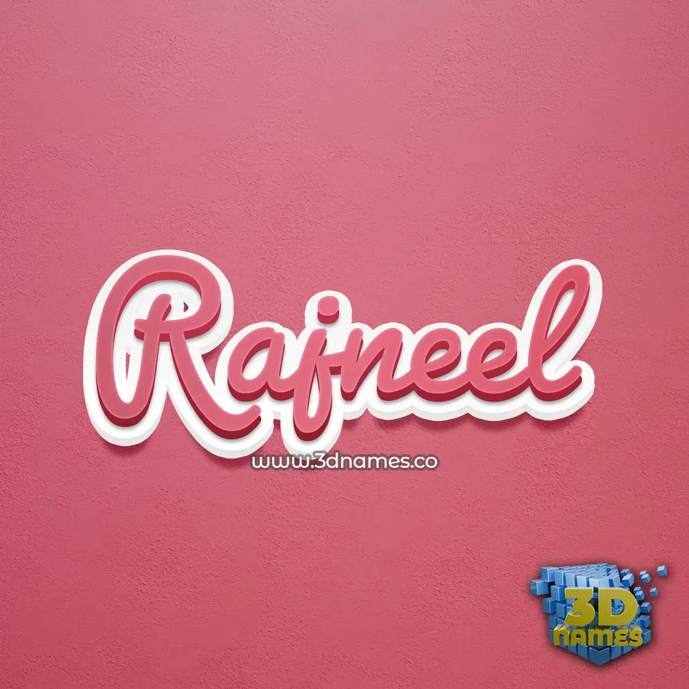 rajneel in Red Scribble style - 3D name wallpaper