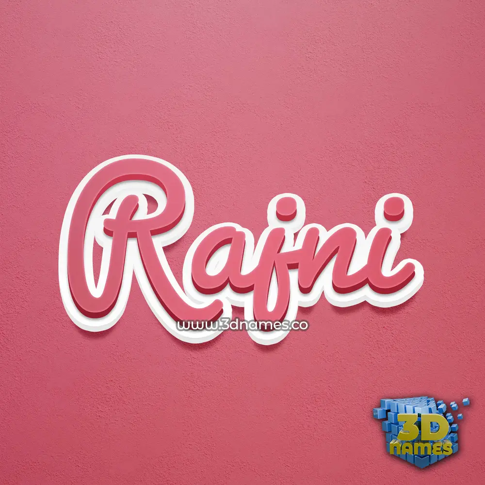 rajni in Red Scribble style - 3D name wallpaper