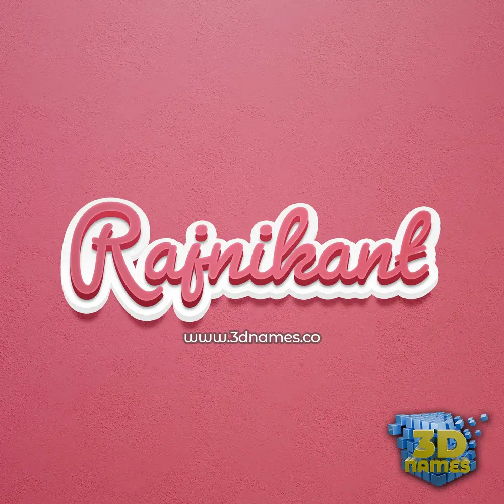 rajnikant in Red Scribble style - 3D name wallpaper