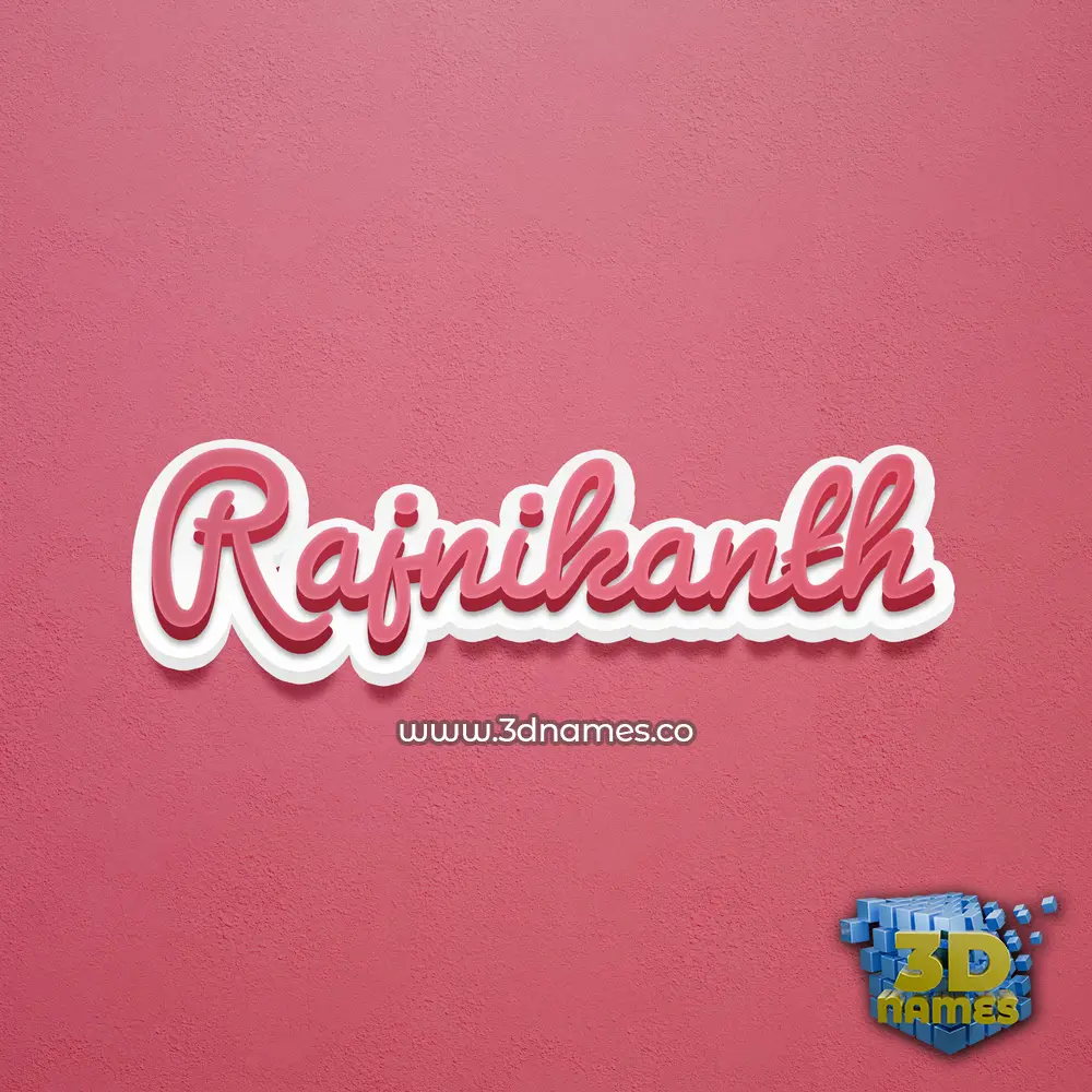 rajnikanth in Red Scribble style - 3D name wallpaper