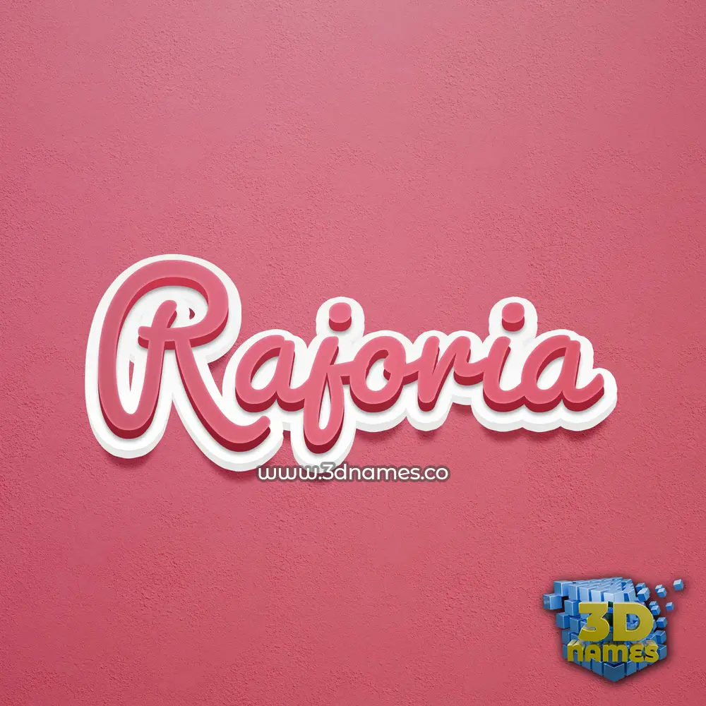 rajoria in Red Scribble style - 3D name wallpaper