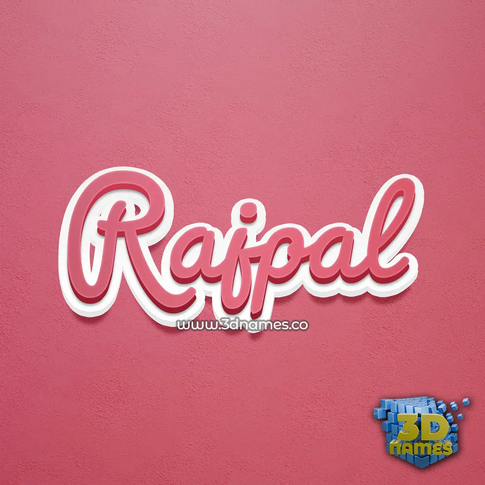 rajpal in Red Scribble style - 3D name wallpaper