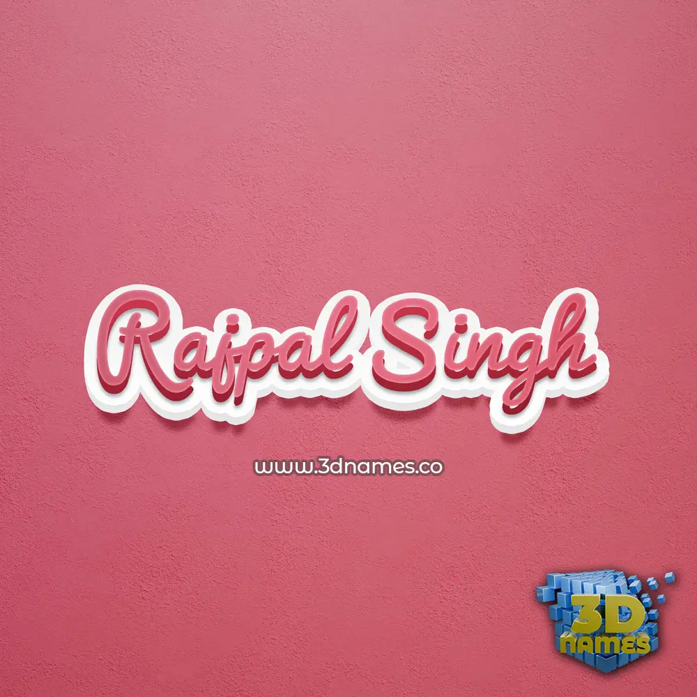 rajpal singh in Red Scribble style - 3D name wallpaper