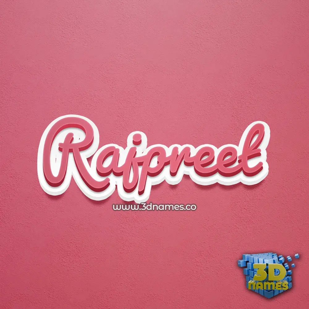 rajpreet in Red Scribble style - 3D name wallpaper