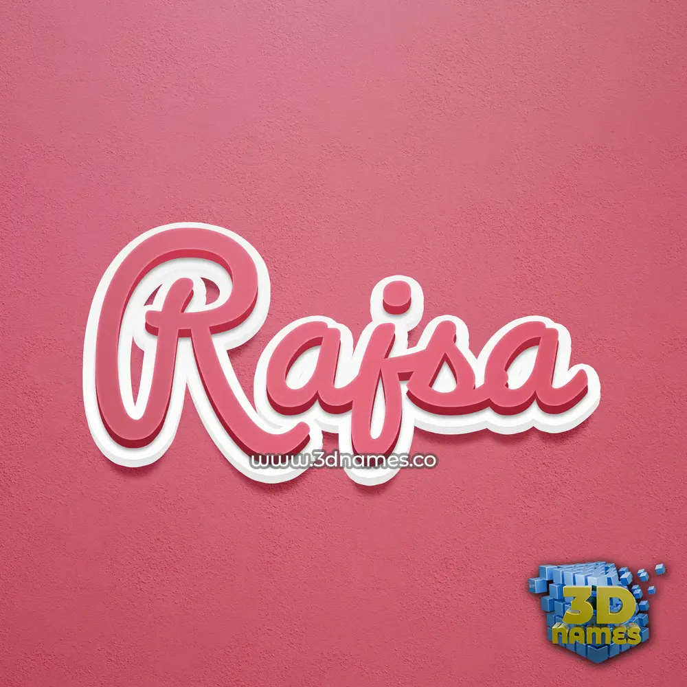 rajsa in Red Scribble style - 3D name wallpaper