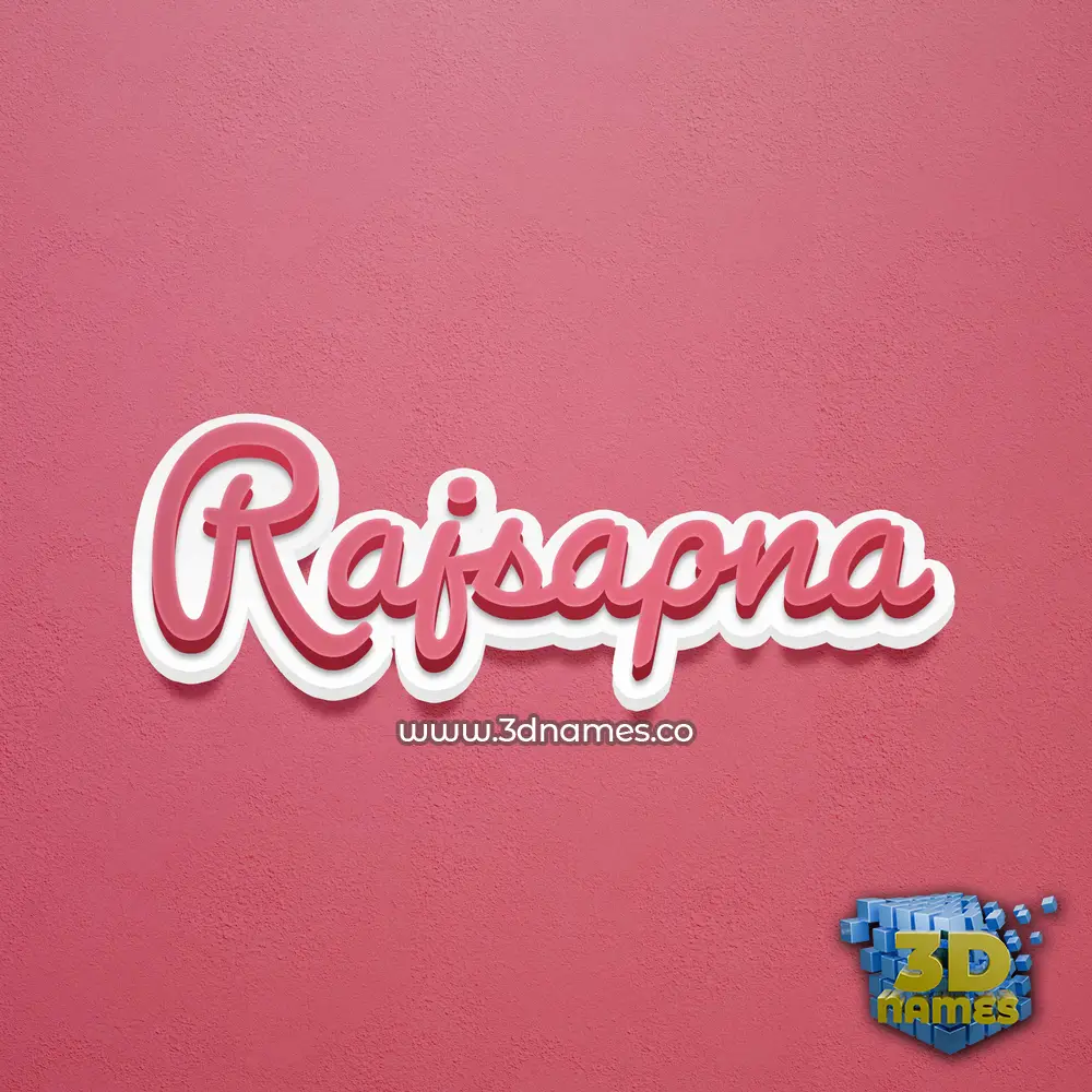 rajsapna in Red Scribble style - 3D name wallpaper
