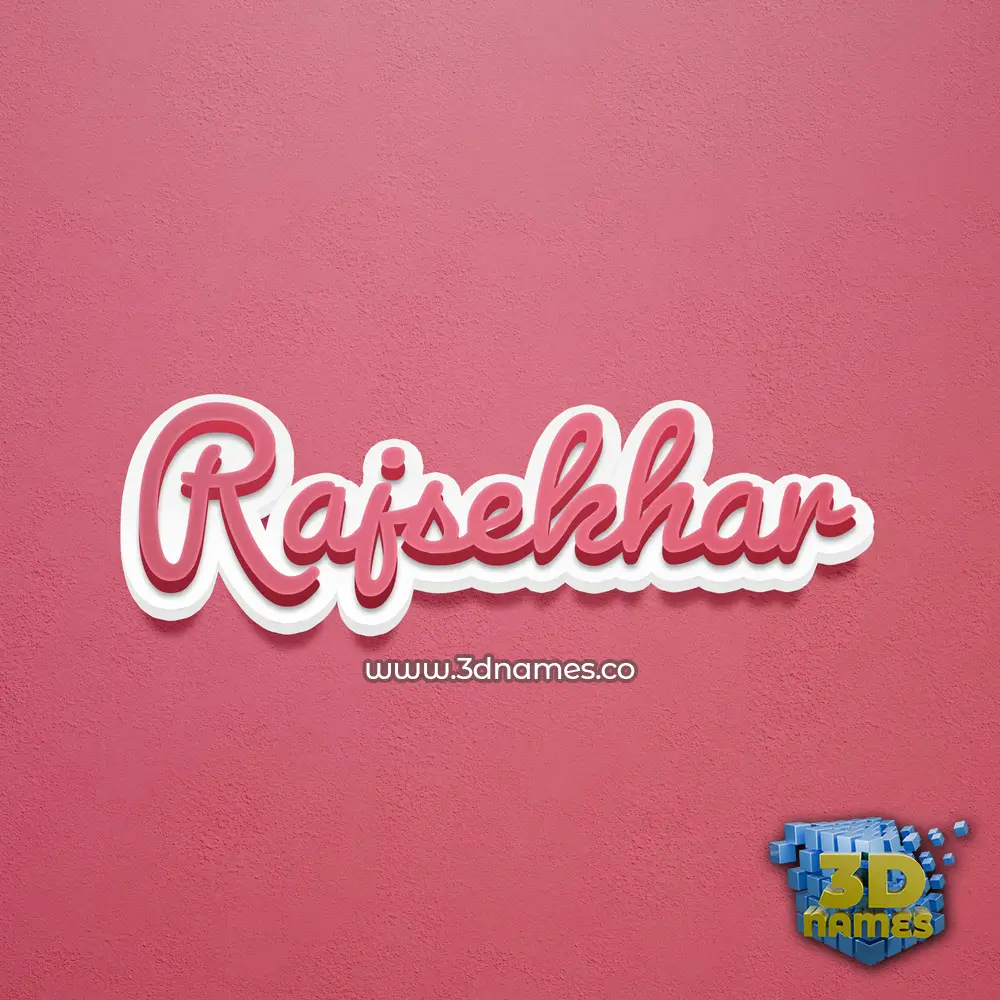 rajsekhar in Red Scribble style - 3D name wallpaper