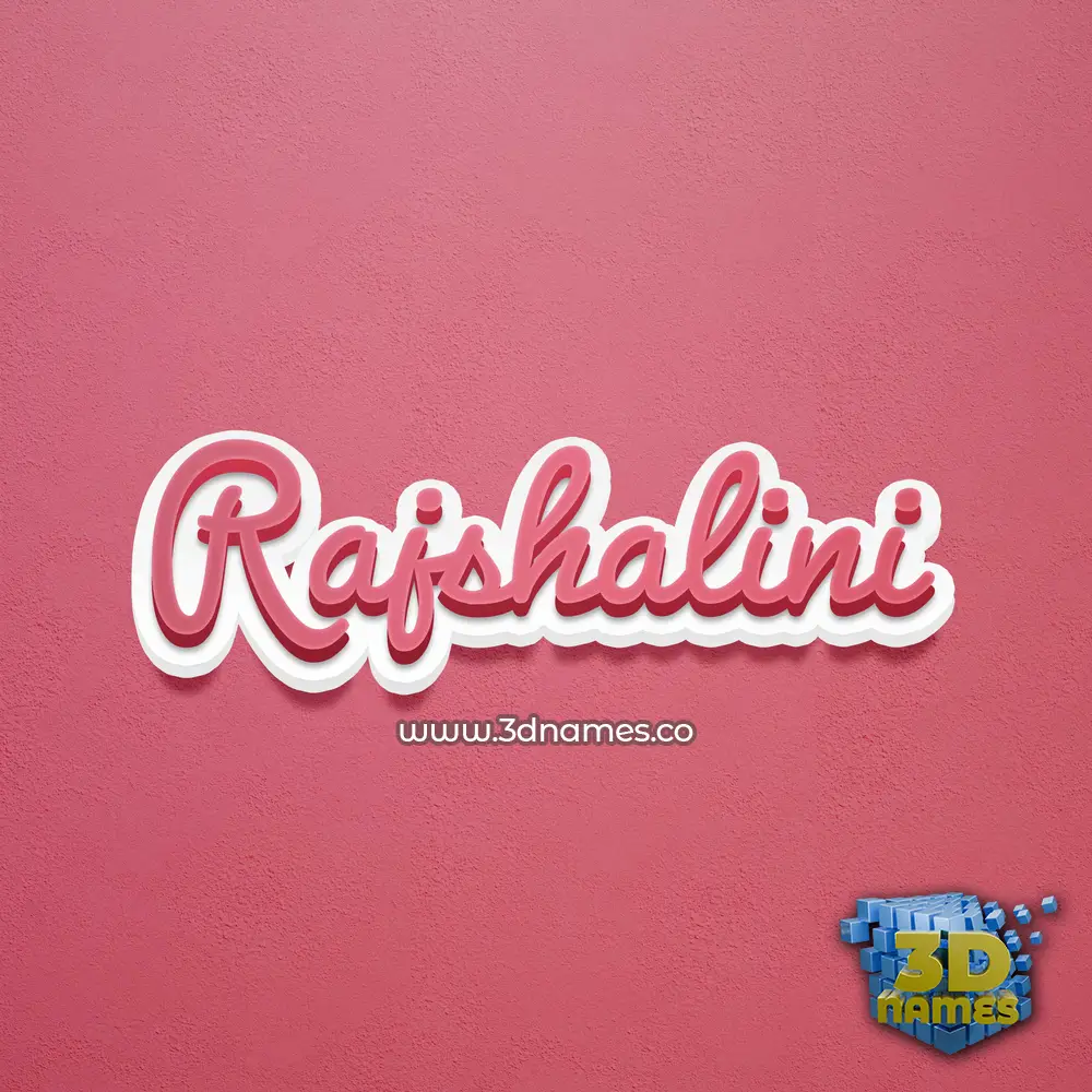 rajshalini in Red Scribble style - 3D name wallpaper