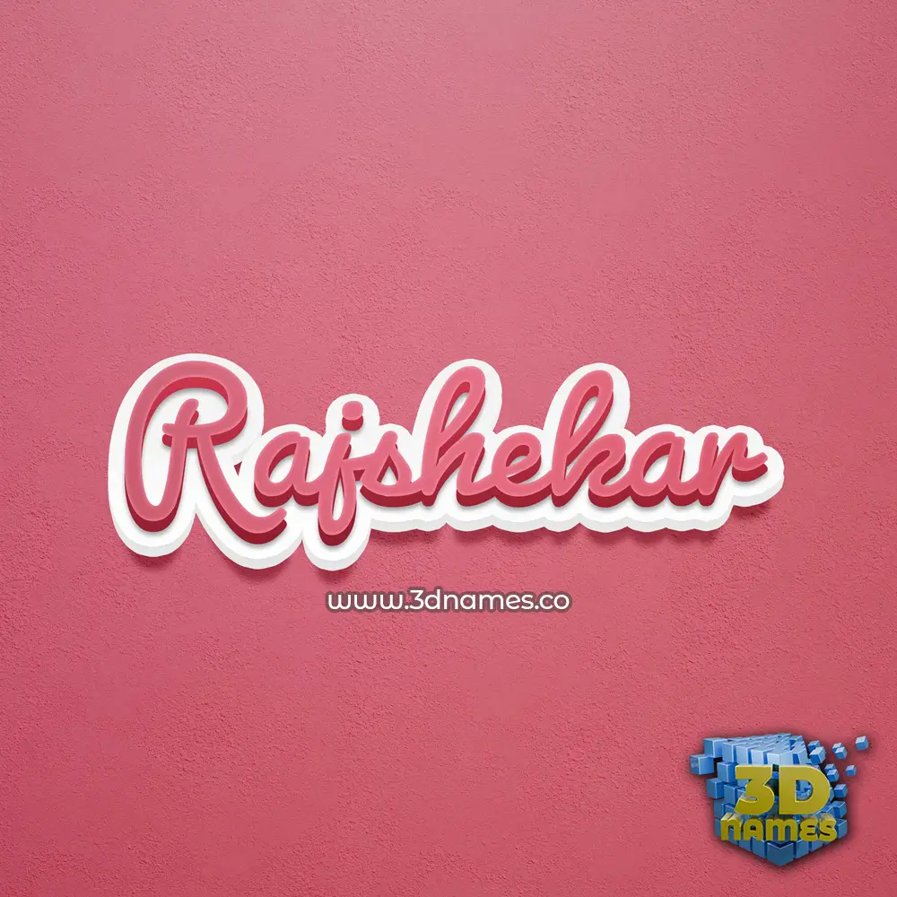 rajshekar in Red Scribble style - 3D name wallpaper