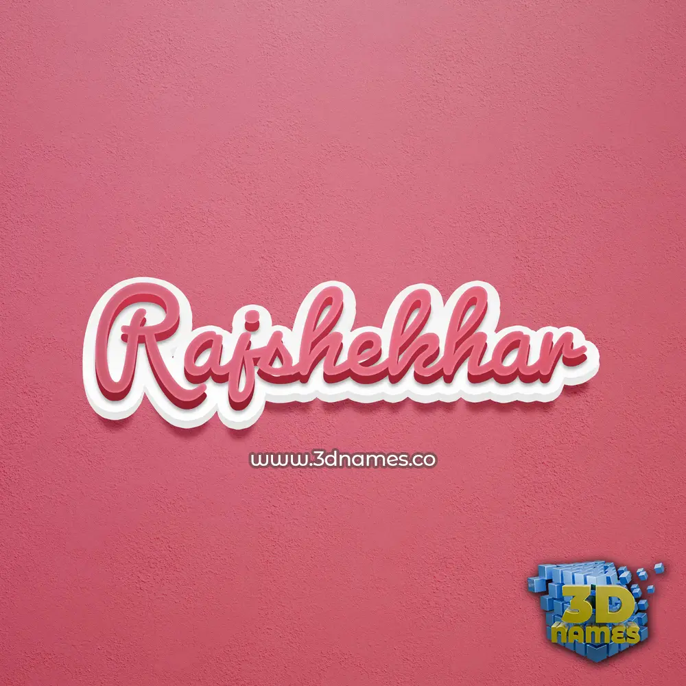 rajshekhar in Red Scribble style - 3D name wallpaper