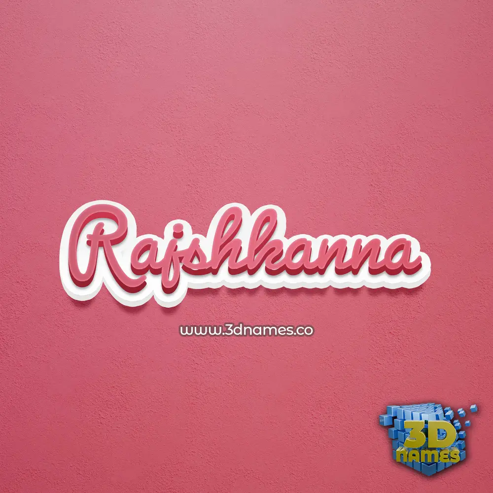 rajshkanna in Red Scribble style - 3D name wallpaper