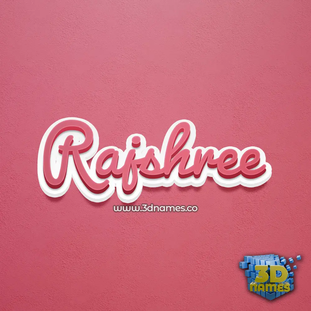 rajshree in Red Scribble style - 3D name wallpaper