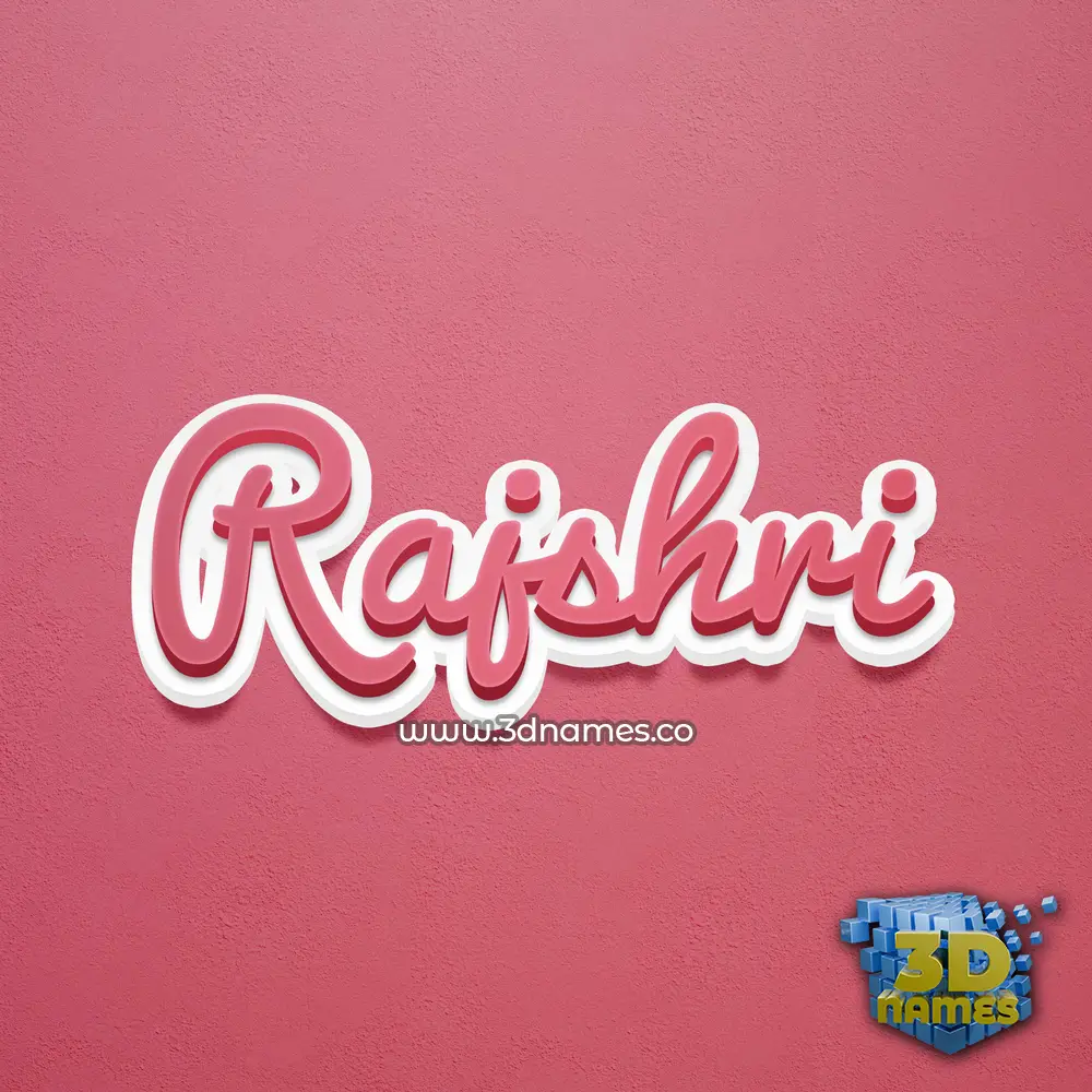 rajshri in Red Scribble style - 3D name wallpaper