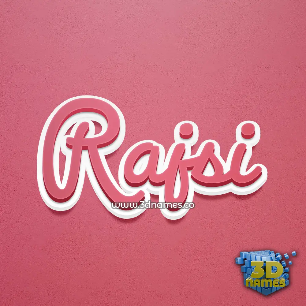 rajsi in Red Scribble style - 3D name wallpaper